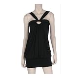 d014 Sexy Keyhole Wide Band Hem Dress at Latin Dance Store