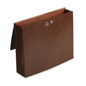 Smead 71453 - Three Inch Expansion Wallets with Tyvek, Letter, Leather-Like Redrope-SMD71453