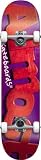 Almost Actual Logo Complete 7.6 Purple Red Skateboarding Completes