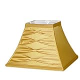 18 Gold Square Pleated Silk Shade