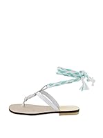 Dolceamore Chanclas al dedo (Blanco / Verde Agua)