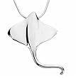 White Gold Stingray Brooch Pendant