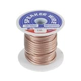 JSC Wire Speaker Wire Cable 24 AWG Clear 50 ft. - Made in USA 