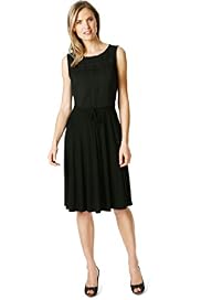 Floral Appliqué Belted Dress