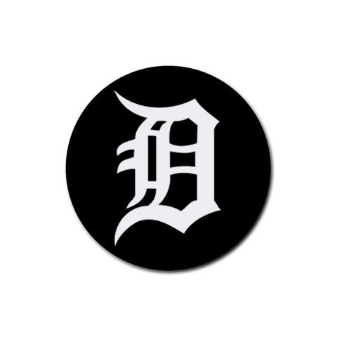Tigers detroit Round Rubber Coaster set 4 pack Great Gift Idea