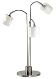 Halogen White Glass Eyelet Desk Lamp