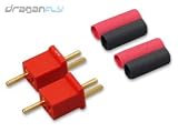Deans Micro Plug Polarized Connector Pair With Heatshrink