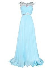 Chiffon Pleated Beaded Sheer Evening Dress/Prom Dress 