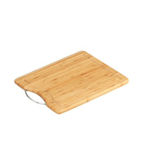 Zeller 25238 Schneidebrett mit Chromgriff 40 x 28 x 1.5 cm, Bamboo Preisvergleich