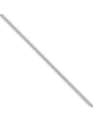 1.6mm, 14 Karat White Gold, Round Snake Chain - 30 inch