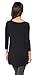 Free to Live Women's Extra Long Flowy Elbow Sleeve Jersey Tunic Made in USA (3X, Black)