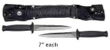 Twin 7″ Boot Knives w/ Sheath Double Knife Blade 201