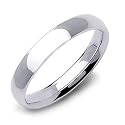 4mm Sterling Silver Wedding Band Ring
