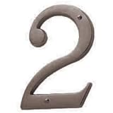 Baldwin 90672.112.CD Solid Brass House Number 2, Venetian Bronze