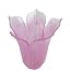 Tulip Glass Vase-Pink Stripe