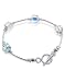 Sterling Silver Cube Clear Swarovski Crystal 7.5" Bracelet With Toggle Clasp