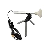 uxcell USBマイクロスコープ　 200倍 顕微鏡　アルミニウム製　シルバートーン　イルミネーションデジタル　三脚付け