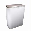 Budget Series Jumbo Vinyl Hamper White Silver Trim