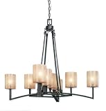AUSTIN Nine Light Chandelier Wrought Iron