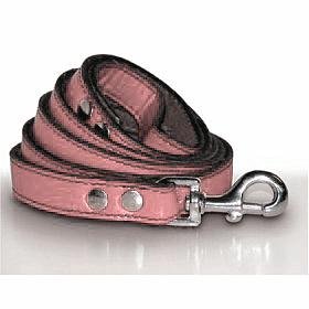 Top Dog Pink Leather Dog Leash 6ft x 1 Inch