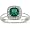 Created Emerald and Diamond Accent Ring in 10k White Gold