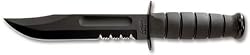 KA-BAR  Fighting/Utility Serrated Edge Knife with Hard Sheath, Black