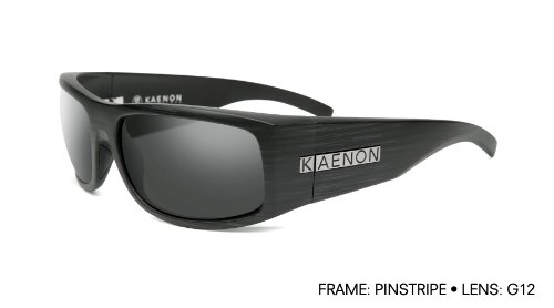 Kaenon Gauge Men's Polarized Designer Sunglasses - Pinstripe/Grey 12 / One Size Fits All On Sale