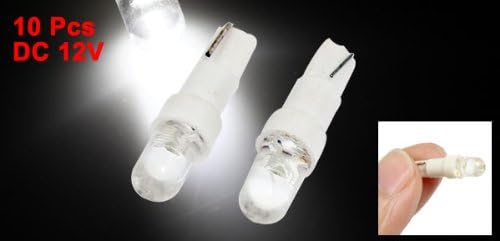 10 Pcs T5 White LED Bulbs Dashboard Panel Wedge Lights Replacement for Car