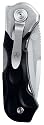 Leatherman Einhandmesser K502, multifunktional, Stahl 154CM, Nylonheft mit Gummieinlagen, Leder-Etui