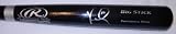Vernon Wells Autographed Black Big Stick Bat W/PROOF, Picture of Vernon Signing For Us, Los Angeles Angels of Anaheim, Toronto Blue Jays