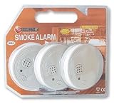 Connect it Smoke Alarm Battery operated Alarm Test Button Low Charge Warning Ref Es120 pack 3 Alarms A4 Lightweight File With Clear Front And Opaque B