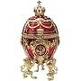 Royal Red Faberge Style Collectible Enameled Egg (6011-1)