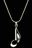 Eighth Note Necklace - White - B001JST08K