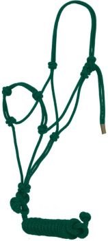 Knotted Rope Training Halter Green
