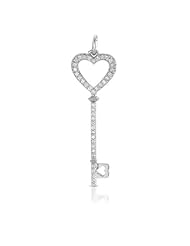 14K White Gold 0.44cttw Round Diamond Pendant