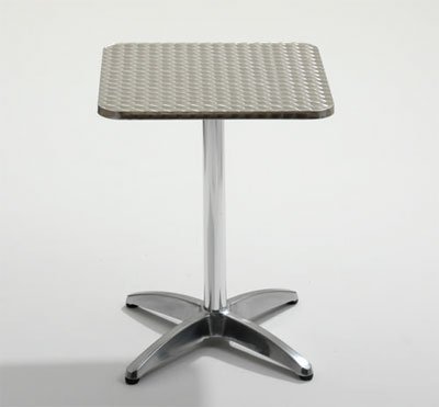 ALU BISTROTISCH TISCH BARTISCH 60x60cm Höhe 72cm
