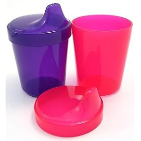 Griptight - 2 Water Beakers Pink & Purple 125ml