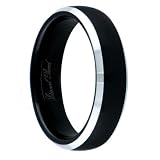 REGAL-8MM Two-Tone Tungsten Carbide Wedding Band Ring (Size 10)
