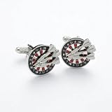 Onyx Designer Cufflinks - Darts & Board - For the Darts Player