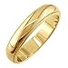 9ct Yellow Gold Millgrained Edge Wedding Band. 4mm Wide.