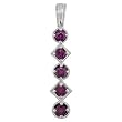 14K White Gold Ruby Pendant