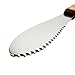 Wall2Wall Stainless Steel Straight Edge Wide Butter Spreader Deluxe Sandwich Cream Cheese Condiment Knives Set Kitchen Tools, Wood Handle, 8” (8)