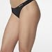 Boody Women's G String Thong Underwear - Seamless Thongs for Women, Sexy Panties for Women - Low Rise Womens Thongs with Ribbed Waistband, Soft Bamboo Viscose for All-Day Comfort - Black, Medium