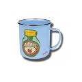 Wild and Wolf Enamel Mug Stainless Steel Rim