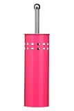 Premier Housewares Square Design Toilet Brush and Holder, 38 x 10 x 10 cm, Hot Pink