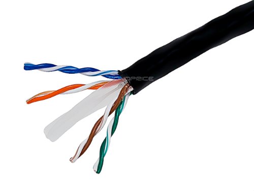 Monoprice 1000-Feet 23AWG Cat6 500MHz UTP Solid Riser Rated, CMR Bulk Ethernet Bare Copper Cable , Black (108102) On Sale