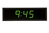 Time Machines Precision Digital POE Clock 2.5" x 4 Green Digits, Black Case