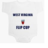 West Virginia Flip Cup Baby Ultrasoft Onesie
