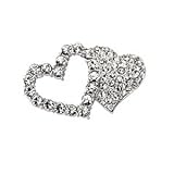 Swarovski Crystal Double Heart Brooch