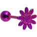 Purple Flower Anodized Titanium Barbell